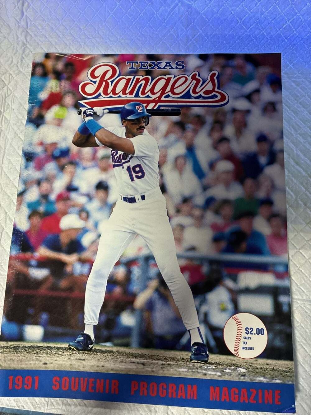 1991 Texas Rangers Official Souvenir Program Magazine